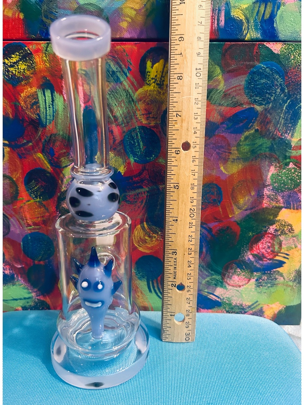Glass Art water piece w Face perc